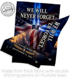 25 Year 9/11 We Will Never Forget Flag Stand Kit Wall Decor Home Tapestry Poster Patriot Day Decor Memorial Gifts Memorabilia Home Decorations September 11 Garden Remembrance Tribute - Image 7
