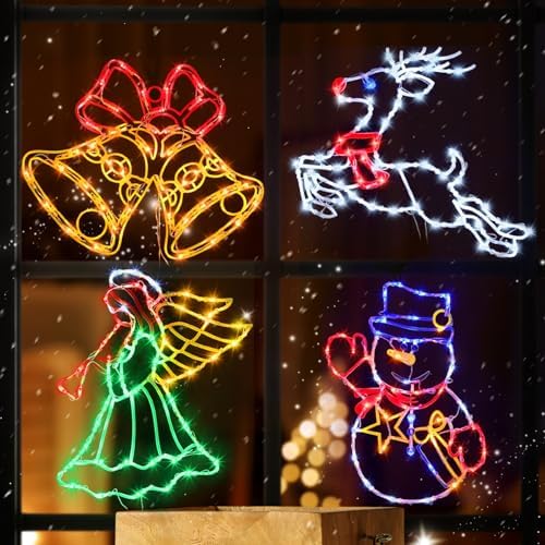 TRWYMZ Christmas Decorations - 16" Christmas Window Silhouette Lights by TRWYMZ