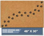 Barnyard Designs Natural Coco Coir Non-Slip Doormat (30x48, Paws) by BarnyardDesigns