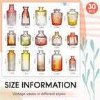 Yaomiao 30 Pcs Glass Bud Vases Centerpieces, Orange Yellow Gradient Series - Image 2