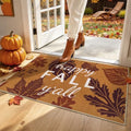 U'Artlines Fall Front Door Mat, 32"×48" Vintage Farmhouse Fall Leaves Mat by UArtlines