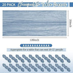 20 Pack Dusty Blue Table Runner 10Ft Cheesecloth Table Runner Boho Gauze Cheese Cloth Table Runners Romantic Long Sheer Fabric Table Runners for Wedding Party Bridal Shower - Image 2