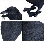 Gothic Home Decor Raven Lamp Tealight Candle Holder Halloween Decorations Indoor Fake Crow Light Holder Resin Black Bird Statue for Living Room Fireplace Entrance Holiday Spooky Ornaments - Image 5