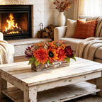 Fall Centerpiece for Table Fall Fake Flower in Pot Fall Floral Arrangement - Image 4