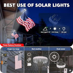 ZMTECH 5FT Flag Pole Kit with Solar Light and Embroidered American Flag, Adjustable Bracket and Upgraded Tangle-Free Ring 1" Stainless Steel Flagpole for Day and Night, Residential, Commercial, Black - Image 4