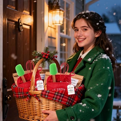 16 Pcs Christmas Kitchen Baking Gift Set Whisk and Spatula Pot Holder - Image 5