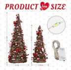 Valentines Day Rattan Table Tree Decor,Lighted Valentines Day Decorations - Image 3