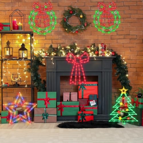 TRWYMZ Christmas Decorations - 16" Christmas Window Silhouette Lights - Image 4