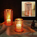 3PCS Candlestick Candle Barrels Moroccan Style Retro Lanterns Projection Lights Hollowed-Out Decorations Home Ramadan Hanging Outdoor Indoor Courtyard Porch Festival Weddings - Image 3