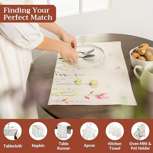 Maison d' Hermine Placemats Set of 4 Reusable 100% Cotton (13"x19") - Image 4