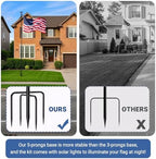 ZMTECH 10 FT Flag Pole Kit in Ground with 5 Pronges Base, Heavy Duty Flag Pole Holder with Metal Eagle Topper for Outside House & Yard Outdoor Garden Decor Residential Commerical(1 Pack,Without Flag) - Image 5