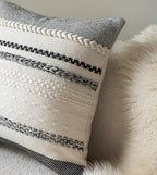 Cethom Boho Throw Pillow Covers 20x20 Inch Set of 2, Black Textured Decorative Couch Pillow Cases for Farmhouse Home Decor, Accent Cushion Cover for Sofa, Bed, Living Room, Bedroom - Image 4
