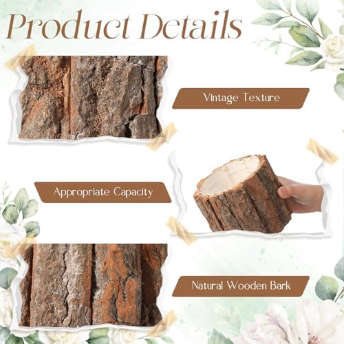 12 Pcs Wooden Vase for Centerpieces Wedding Flower, 4.7 Inch - Image 3