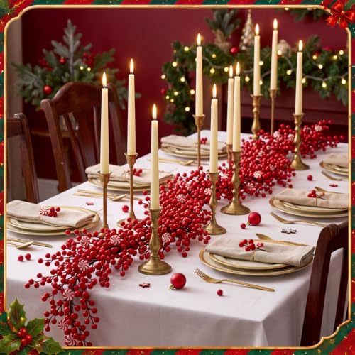 Thiccywoov 6 ft Christmas Candy Cane Garland for Mantel，Red and White - Image 5