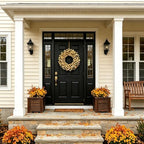 24 Inch Wheat Forsythia Fall Wreath for Front Door - Image 6