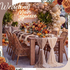Remagr 12 Pcs Fall Cheesecloth Gauze Table Runners, Gradient Brown - Image 2