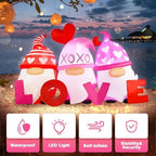 6ft Valentines Day Inflatables Outdoor Decorations Gnomes Holding Love Blow up Yard Inflatable Outdoor Decoration Home Decor for Wedding Anniversary, Romantic Party, Holiday Celebrations - Image 4
