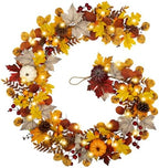 6FT Fall Garland with Lights Pumpkins Pinecones for Mantle, Table, Porch by VillaComo