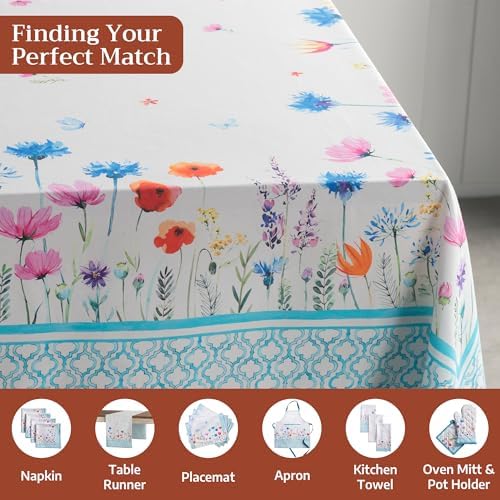 Maison d' Hermine Table Cloth Square Table Reusable 100% Cotton 54"x54" - Image 4
