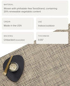 Chilewich Basketweave Placemats, Woven Round Placemats Set of 4 - Image 4