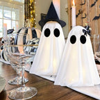 Halloween Lighted Ghost Decorations Set of 2 – Spooky Cute Fabric Ghosts with LED Lamp for Indoor Tabletop, Mantel, Shelf, or DIY Creepy Holiday Displays - Image 7
