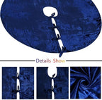 Sophia-Art Christmas Tree Skirt, Luxury Velvet Plush Skirt, Xmas Decoration Holiday Party Décor, Soft Velvet Home Décor Merry Christmas Party Christmas Tree Decorations (Royal Blue,14 Inch) - Image 4