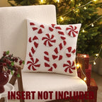 Christmas Candy Cane Throw Pillow Covers 18x18 inch Set of 2 - Image 4