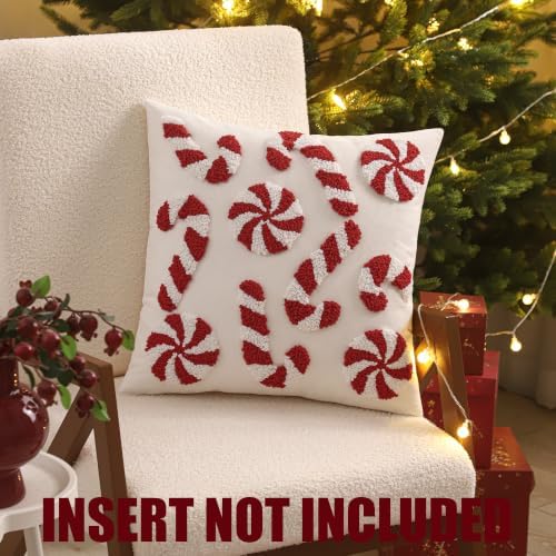 Christmas Candy Cane Throw Pillow Covers 18x18 inch Set of 2 - Image 4