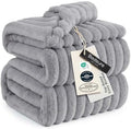 Bedsure Soft King Size Blankets for Bed Light Grey 108"x90" by BEDSURE