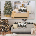 Mixweer 2 Pack Green Tufted Christmas Tree Pillow Covers 20 x 20 Inch Farmhouse Winter Throw Pillowcases with Tassels Green Tree Decorative Cushion Covers for Sofa Couch Holiday Party Home Decor - Image 6