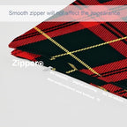 Batmerry Red Abstract Black Celtic Plaid Pillowcases, Pattern Black Retro Green Red Scottish Plaid Tartan Decorative Bed Pillow Cover with Hidden Zipper Soft Blended for Hair and Skin 20X26 in - Image 3