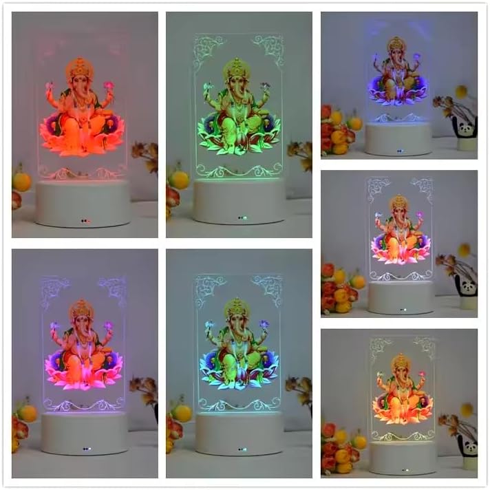 Generic Ganesh Lamp for Home Decor Indian Festival Diwali Hindu Religion 20x15x5 cm 0.310 kg - Image 2