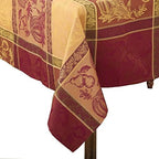 Orange Fall Colors Thanksgiving Holiday Jacquard Design Dinner Tablecloth, 72" Square by *****
