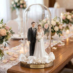2 Pack Glass Cloche Display Dome, 10 Inch Large Decorative Glass Bell Jar, Clear Dome Showcase with Dark Brown Wooden Base, for Plants, Medals, Photos, Antique Collectibles, Mother's Day - Image 5