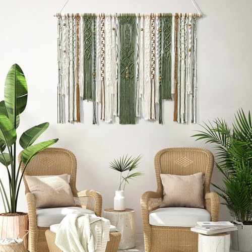 MEIVINES Macrame Wall Hanging Large Boho Tapestry Macrame Wall Art Decor - Image 6