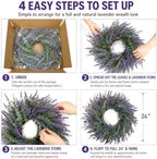 24'' Lavender & Eucalyptus Wreath for Front Door - Image 4