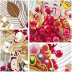 KYMY Chinese New Year Fu Bucket, 2026 Spring Festival Fu Character Artificial Branches Fortune Table Ornament, Red Berry Flower Arrangement for Asian Vitenamese Lunar New Year Desktop Centerpiece - Image 6