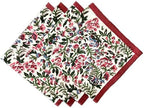 ATOSII Ambrosia Floral 100% Cotton Fall Cloth Dinner Napkins, Handblock Print, Washable Durable Linen for Everyday Use Wedding Parties Outdoors Christmas Thanksgiving I 20 X 20 Inches I Set of 4 - Image 2