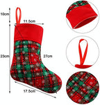 Syhood 48 Pcs 9 Inch Christmas Mini Stockings Small Plaid Stocking Bulk - Image 2