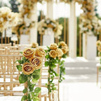 Auihiay 104PCS Gold Rose Artificial Flowers, Fake Roses - Image 6