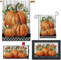Briarwood Lane Fall Collection Country Pumpkins Four Piece For Fall Collection Includes - Garden Flag - House Flag - Doormat - Mailbox Cover by BriarwoodLane