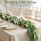 2PCS 6FT Greenery Garland with Eucalyptus Leaf Garland - Image 2