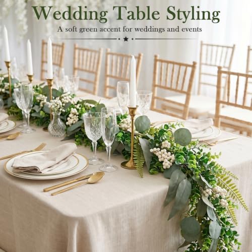 2PCS 6FT Greenery Garland with Eucalyptus Leaf Garland - Image 2