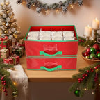 Chunful 2 Pcs Mug Storage Box with Adjustable Divider for Christmas Holiday - Image 5