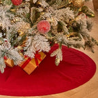 48 Inches Red Knitted Christmas Tree Skirt - Image 6