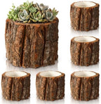 6 Pcs Wooden Vase for Centerpieces Wedding Flower, 3.5 Inch by RimCereal