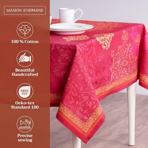 Maison d' Hermine Table Cloth Square Table Reusable 100% Cotton 60"x60" - Image 2