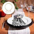 Set of 80 Pearl Napkin Rings, Gold Napkin Ring Holders with Faux Pearls - Image 4