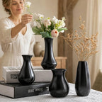 Ceramic Bud Vases, Black, Set of 10 - Image 4