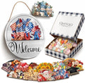 Interchangeable Welcome Sign for Front Door Decor with 16 Seasonal Pieces by Unknown